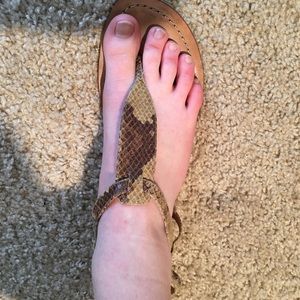 Snake print sandals
